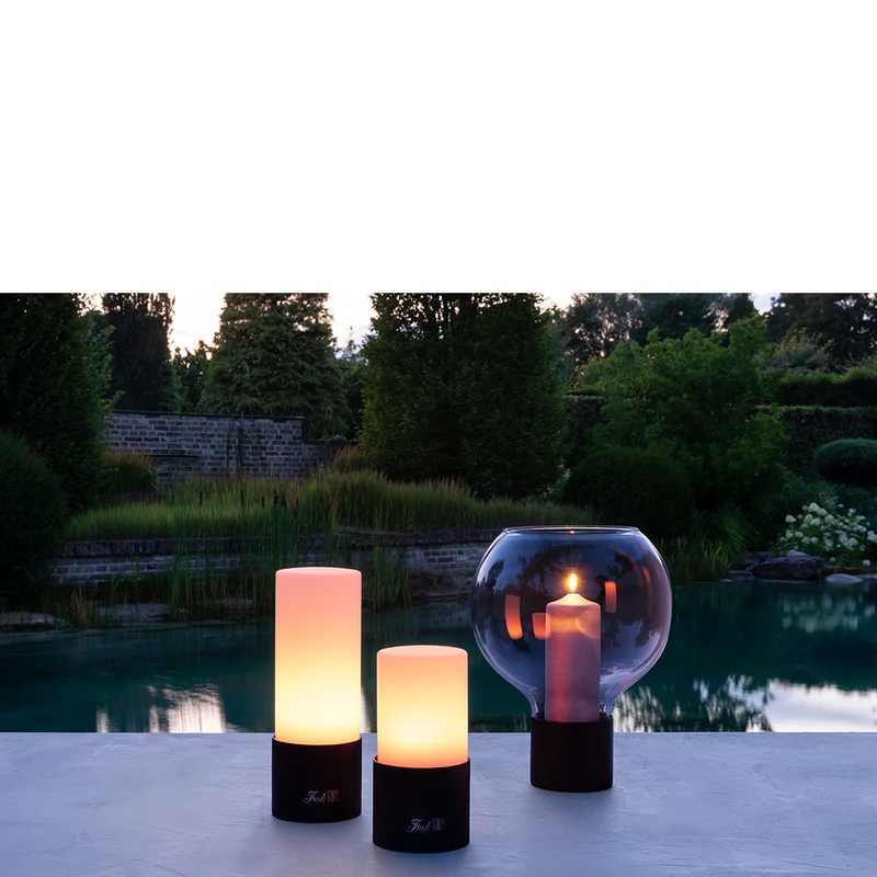 PEGO Windlicht mit Glas blau-grün