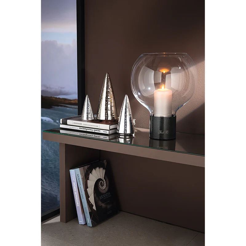 PEGO Windlicht mit Glas blau-grün