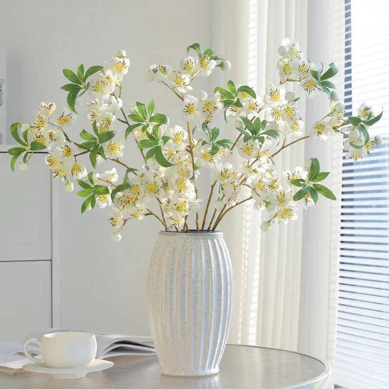 Künstlicher Pfirsichblüten-Zweig, 82 cm, Seidenblüten, für Hochzeiten, Innen- und Außendekoration, moderne & ländliche Einrichtung