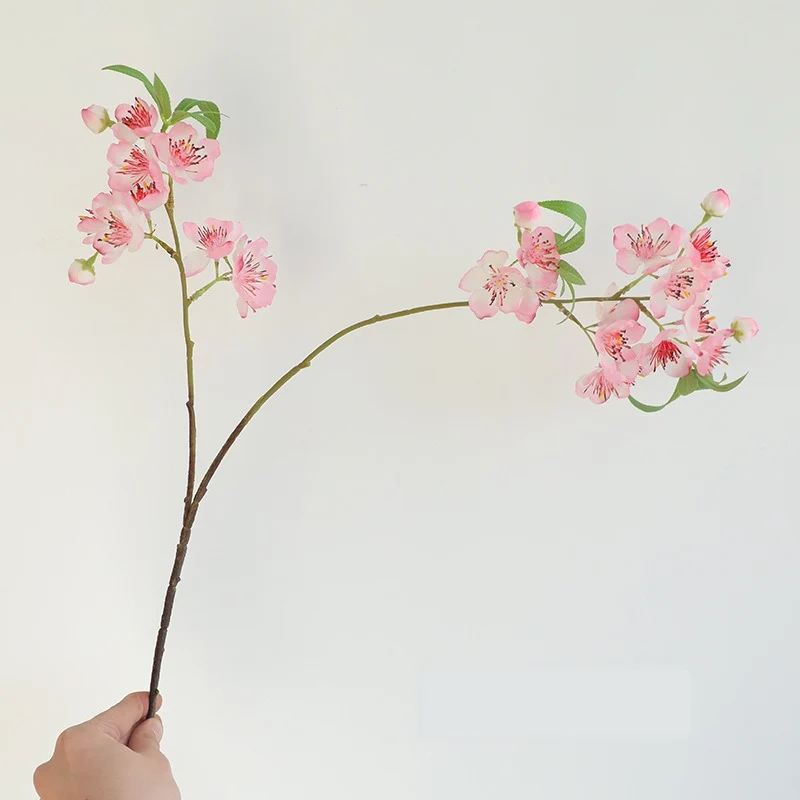 Künstlicher Pfirsichblüten-Zweig, 82 cm, Seidenblüten, für Hochzeiten, Innen- und Außendekoration, moderne & ländliche Einrichtung
