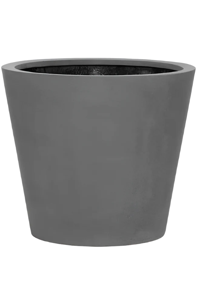 Runder Pflanzkübel Bucket Grau aus Fiberstone