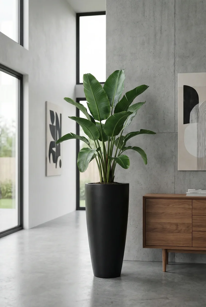 Pflanzkübel Dax Schwarz, Bodenvase mit Zwischenboden