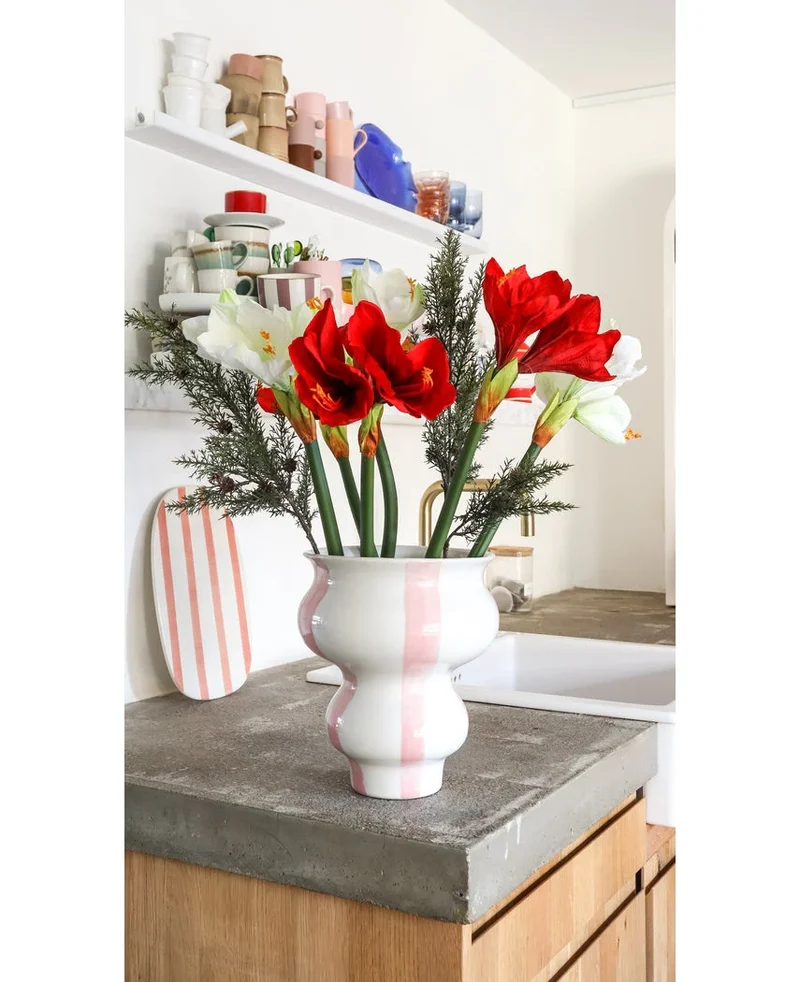 Kunstbloem Amaryllis Real Touch rood 36 cm