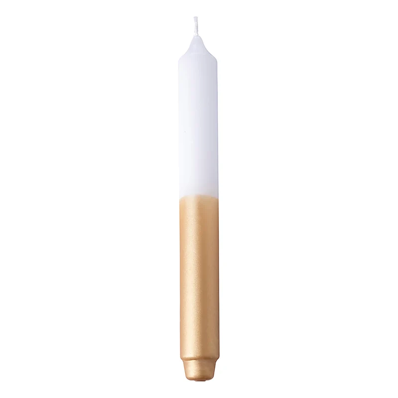 CANDLE 2 farbig getauchte Stabkerze amber
