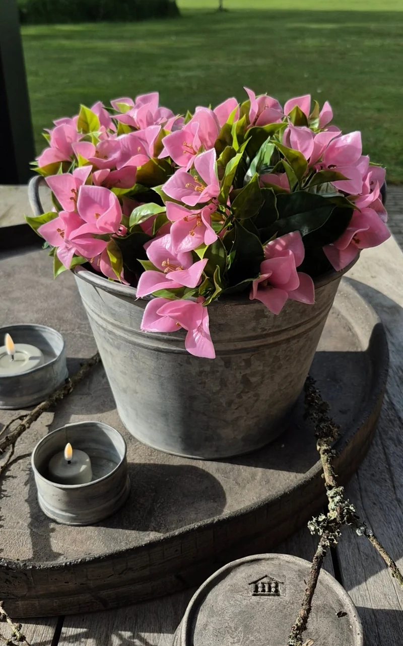 Bougainvillea kunstplant roze UV - 30 cm