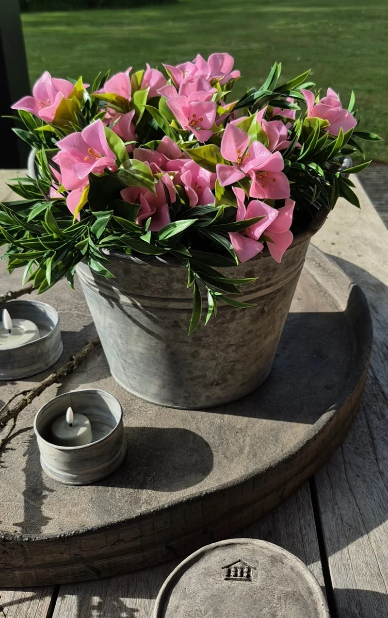 Bougainvillea kunstplant roze UV - 30 cm