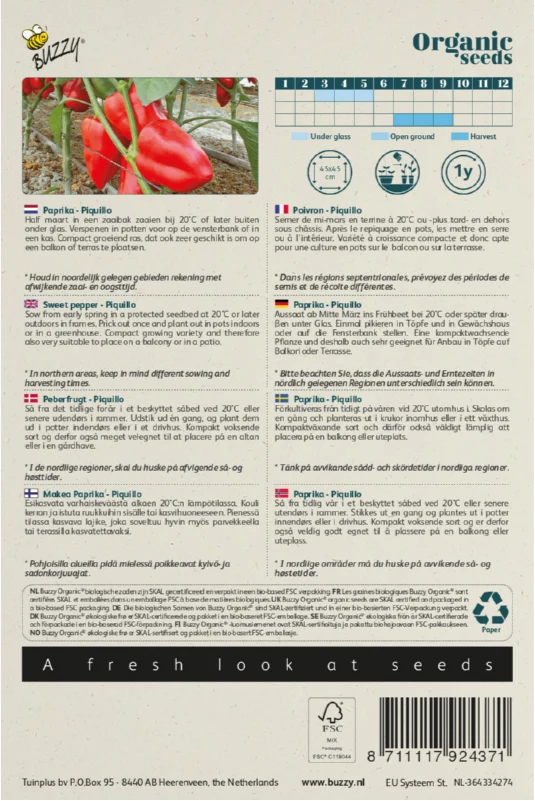 Paprika Piquillo Samen BIO