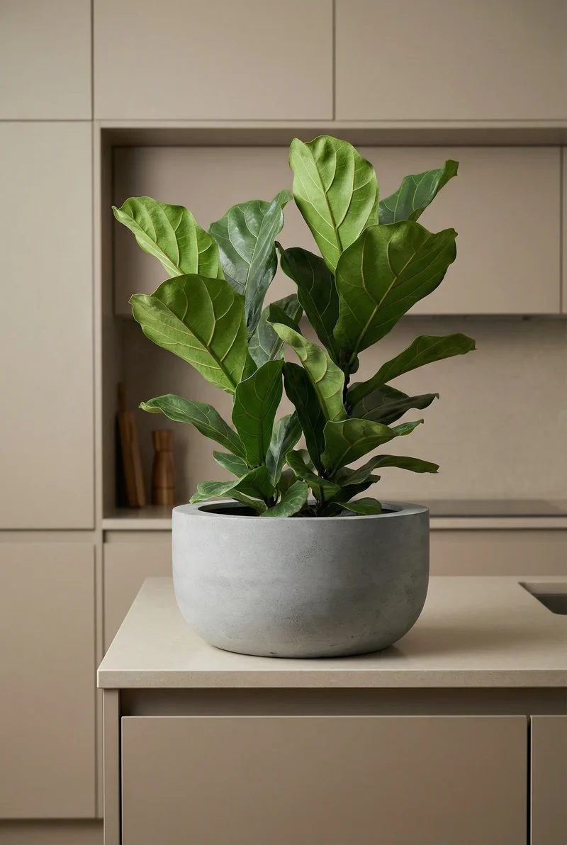 Pflanzkübel Sunny Grau aus robustem Fiberstone