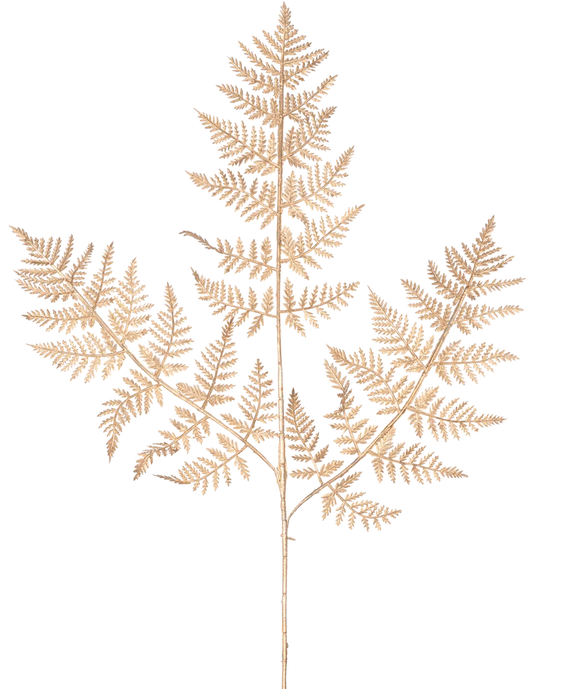 Künstlicher Zweig Farn 78 cm gold