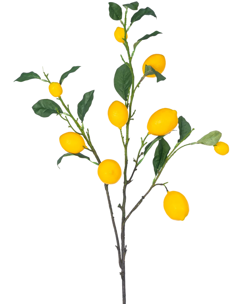 Künstlicher Zitronenzweig 104 cm gelb