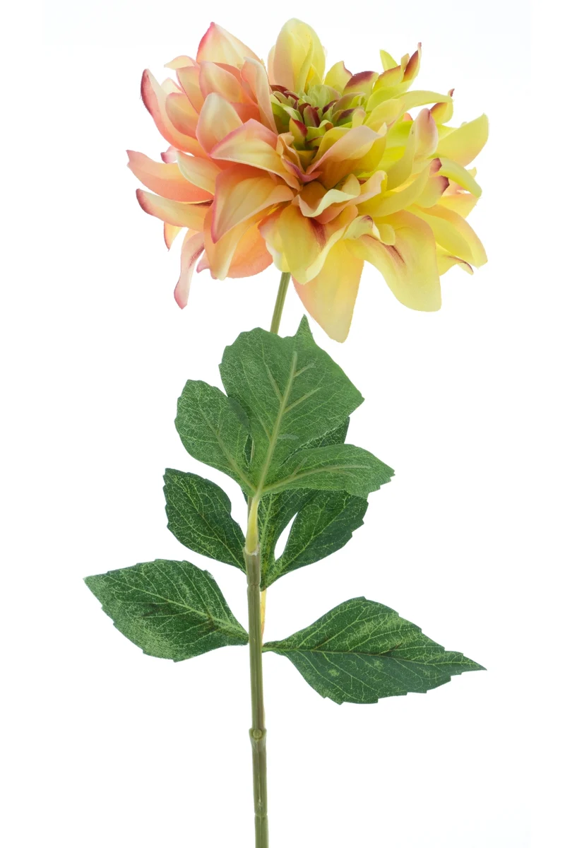 Dahlie Kunstblume 64 cm Grün/Rosa