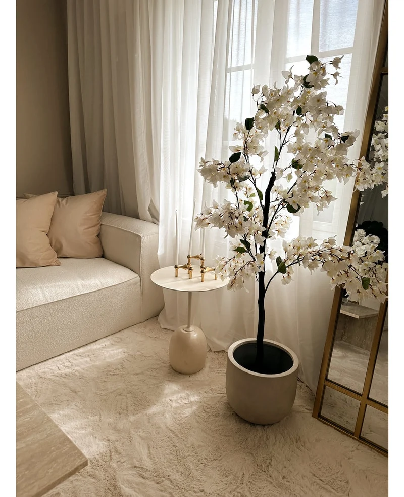 Bougainvillea Kunstpflanze 120 cm weiß
