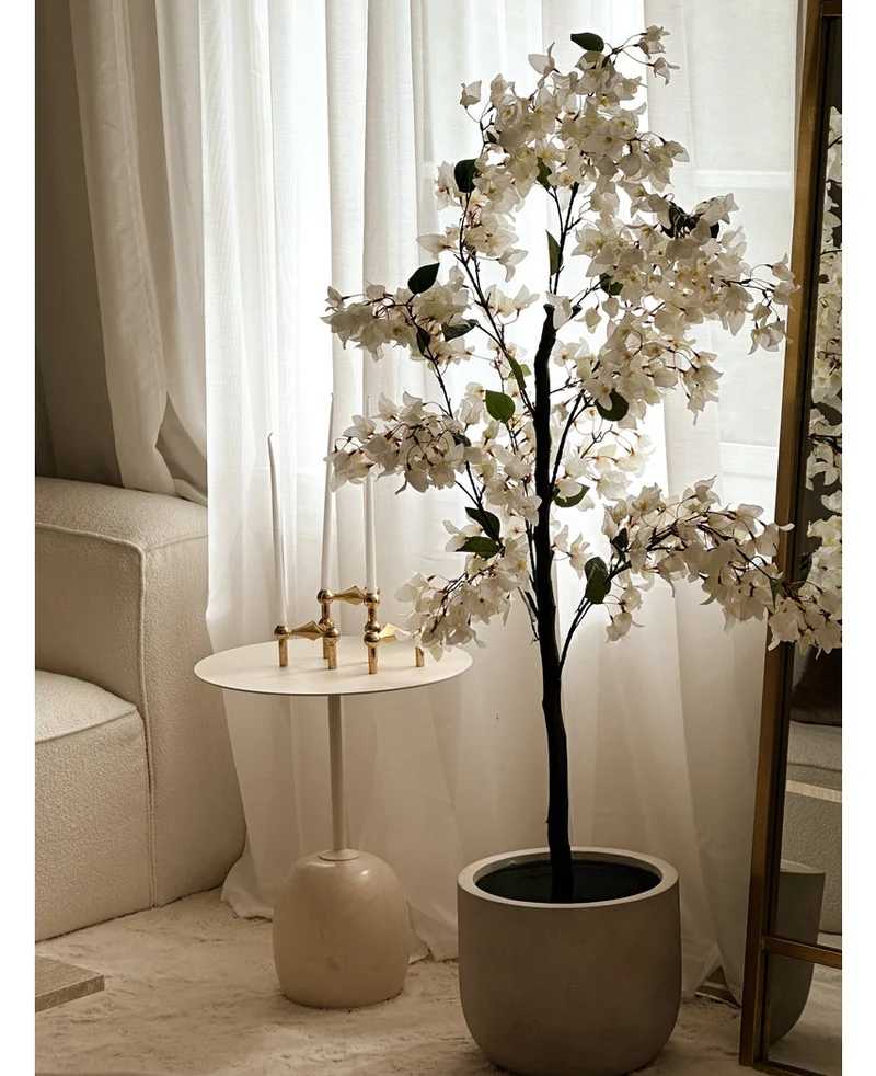 Bougainvillea Kunstpflanze 120 cm weiß