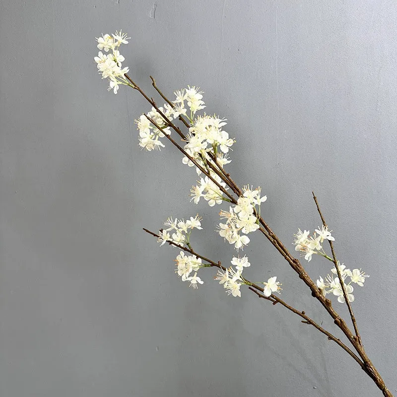 Künstliche Birnenblütenzweig 110 cm, Seidenstoff, dekorativ für Hochzeit, Laden, Zuhause, 6 Farben
