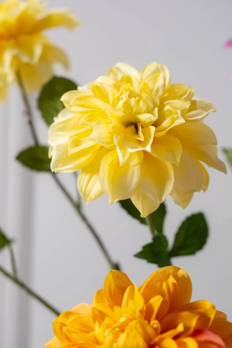 Dahlie Kunstblume 71 cm Gelb