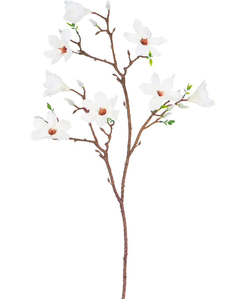 Künstlicher Zweig Magnolie kleinblütig 89 cm weiß