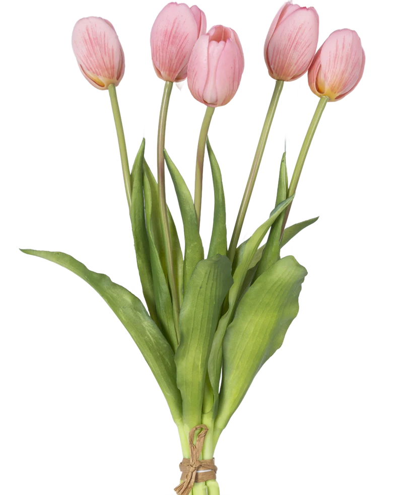 Künstlicher Tulpenstrauß Real Touch Pink 40 cm
