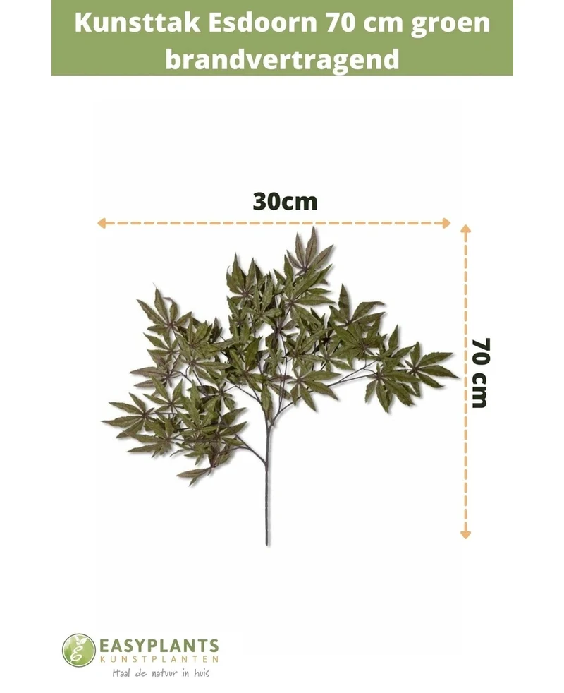 Kunsttak Esdoorn 70 cm groen brandvertragend