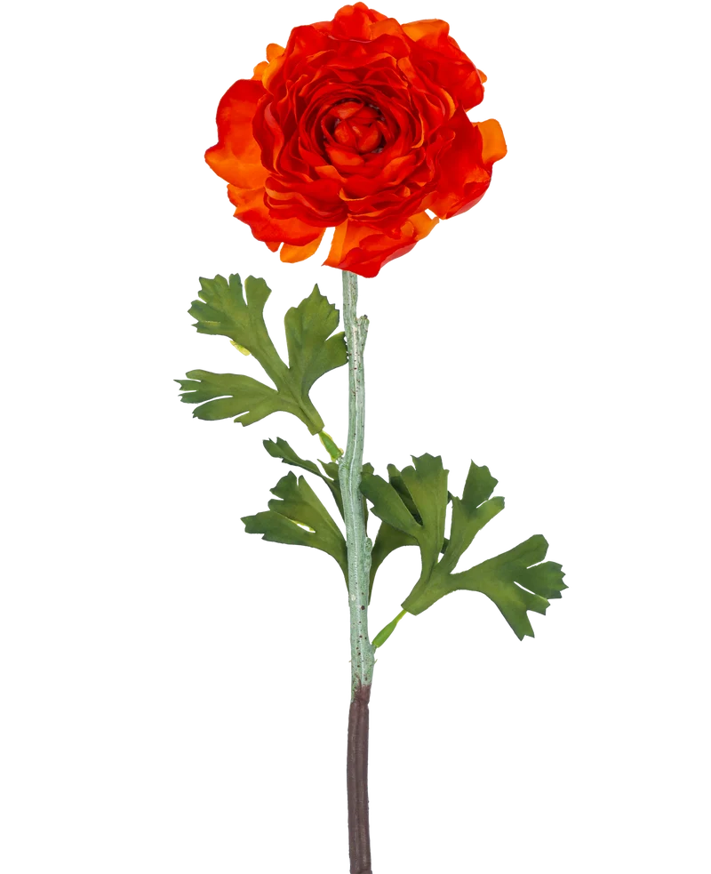 Künstliche Blume Ranunkel 51 cm dunkel orange