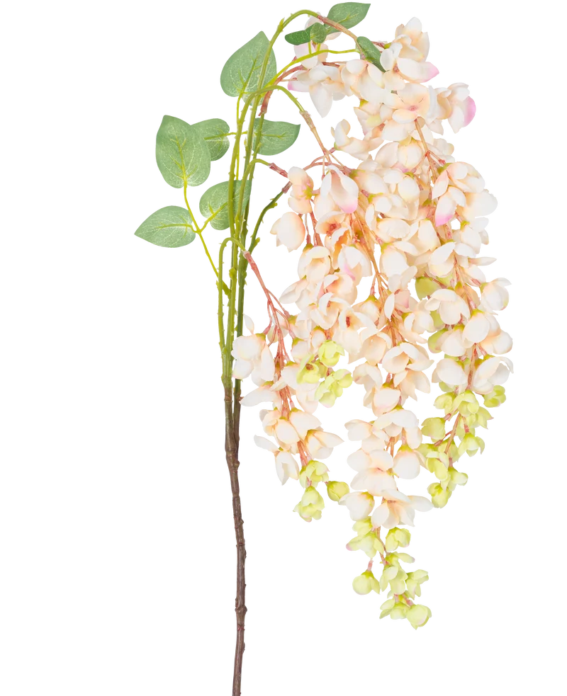 Künstliche Blume Glyzinie 115 cm creme