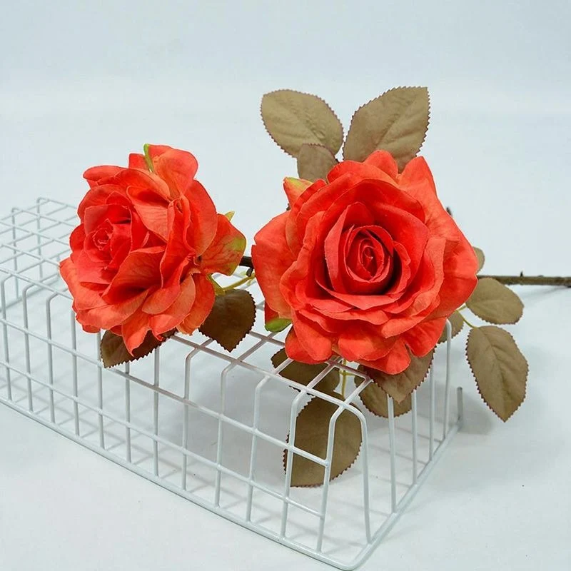 Künstliche Rosen, Seidenblumen Bouquet mit 1 Blüte, 3 Stiele pro Pack, 49 cm hoch, für Hochzeiten & Dekoration