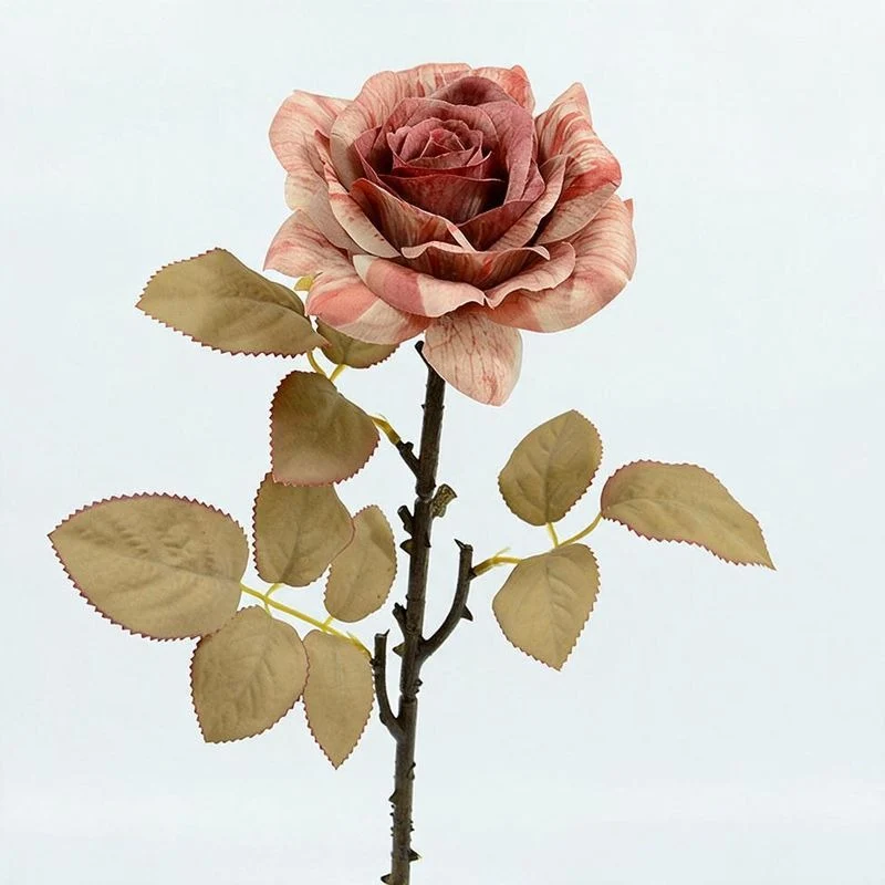 Künstliche Rosen, Seidenblumen Bouquet mit 1 Blüte, 3 Stiele pro Pack, 49 cm hoch, für Hochzeiten & Dekoration