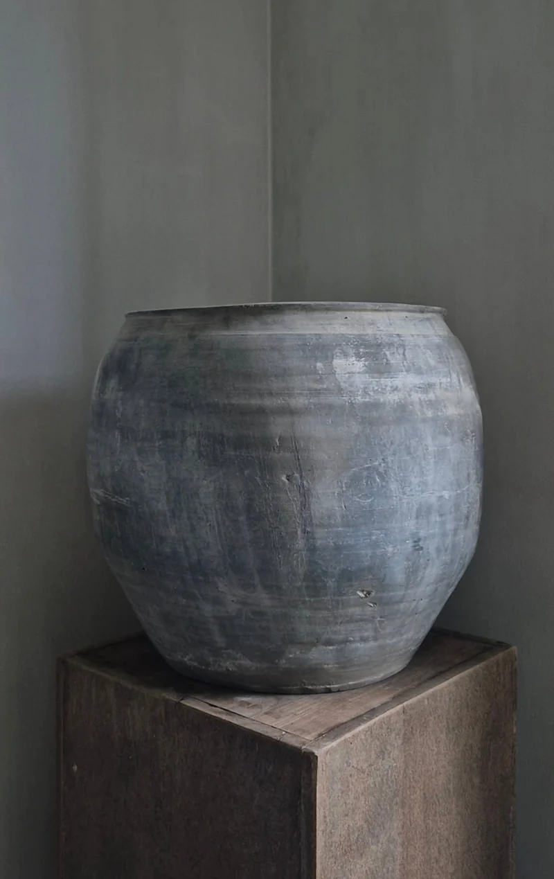 Grijze terracotta kruik XXL (nr 4)