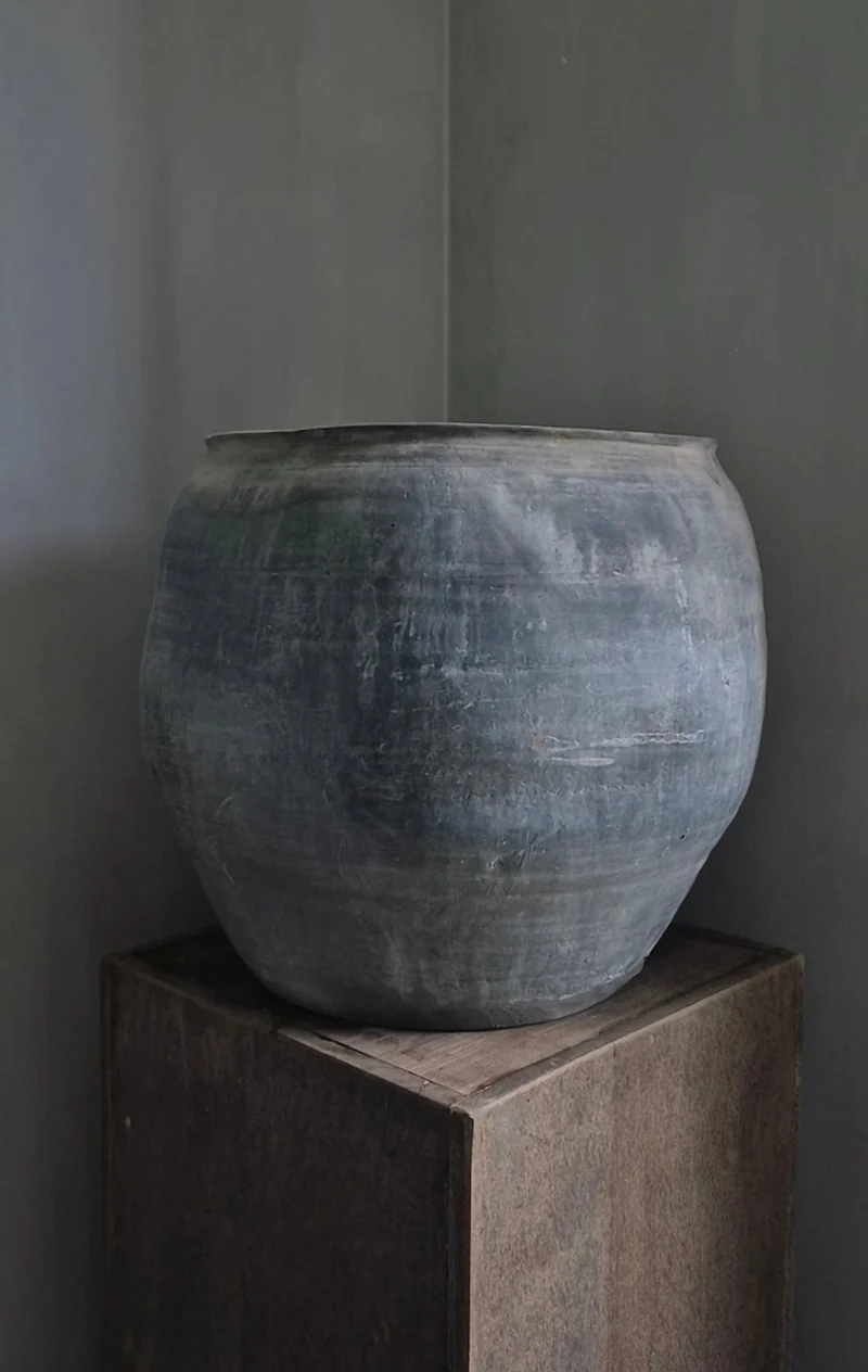 Grijze terracotta kruik XXL (nr 4)