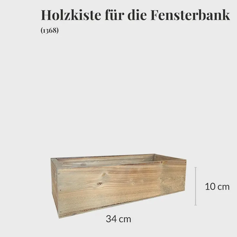 Holzkiste für die Fensterbank 34cm