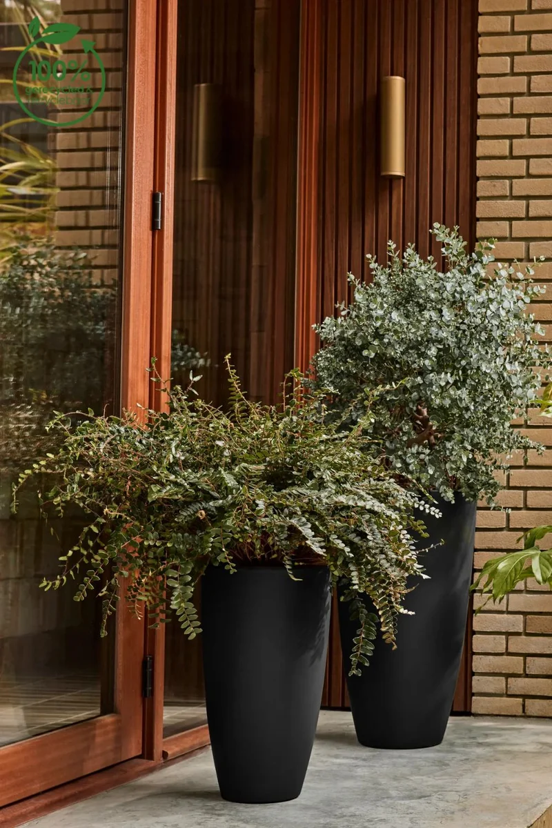 Blumentopf Elho June Round High 39 cm Schwarz