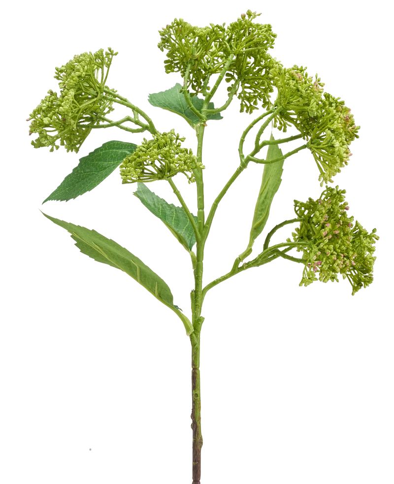 Künstliche Hortensie 56 cm grün/rot