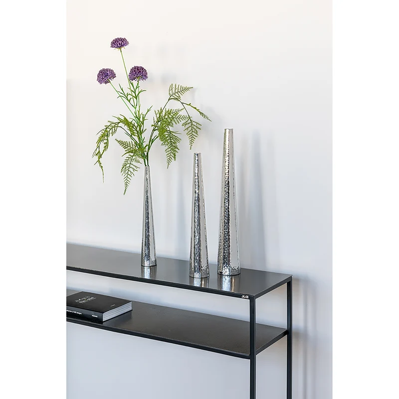 CUBA Vase silberfarben