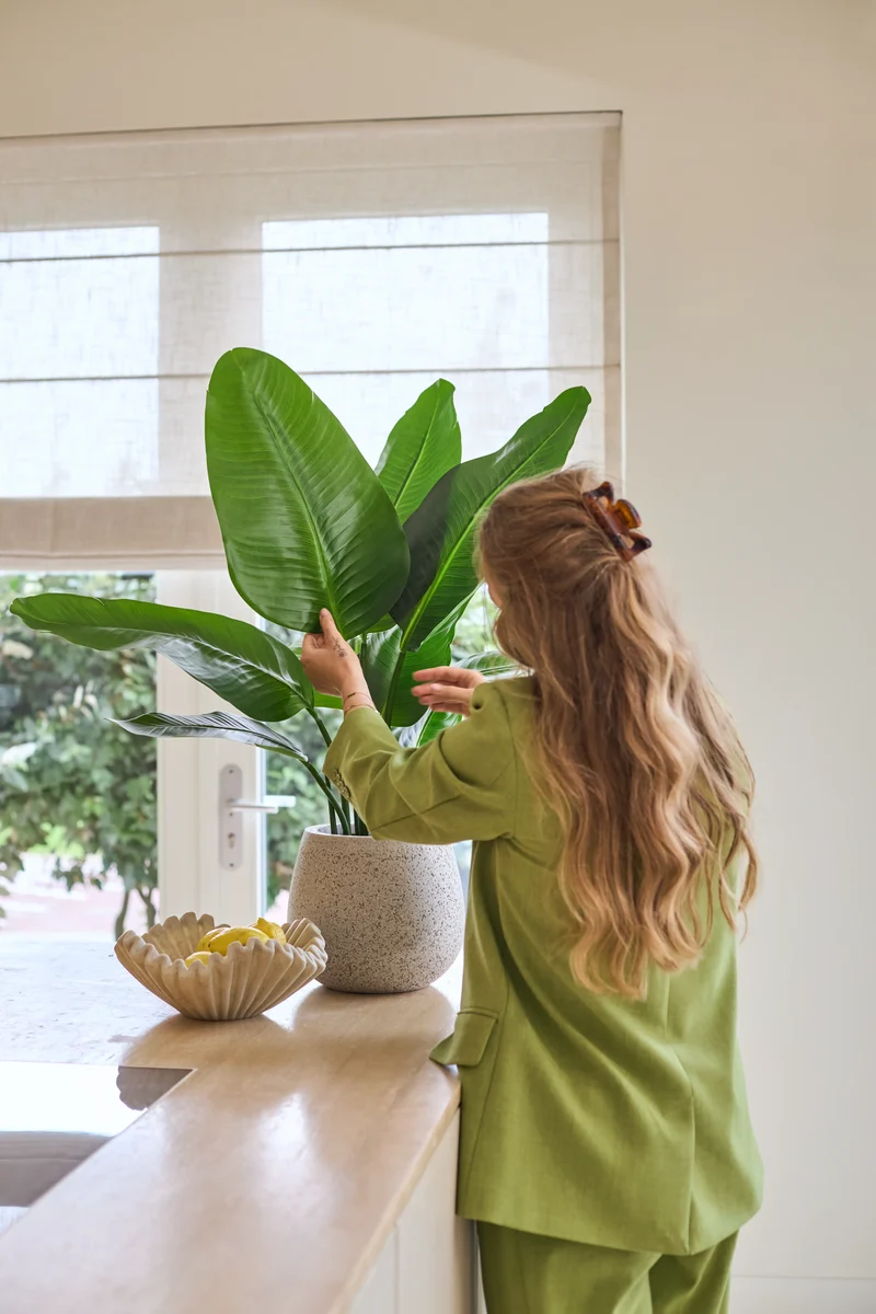 Kunstplant Strelitzia Real Touch Deluxe 90 cm