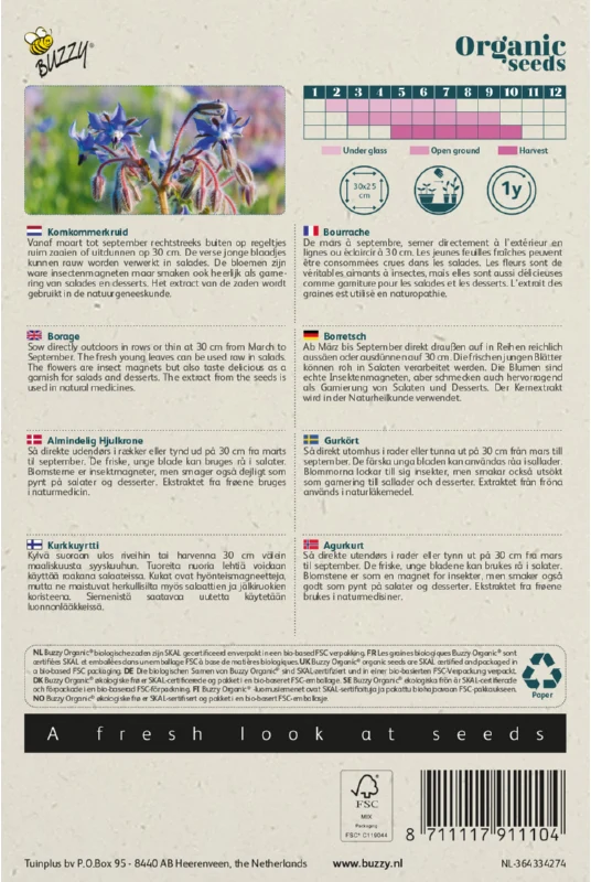 Borretsch Saatgutmischung BIO