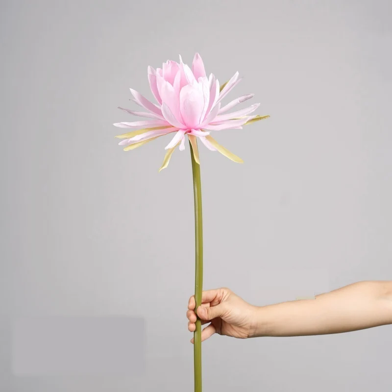 Einzelstiel künstliche Epiphyllum-Blume, 60 cm Höhe, 23 cm Blütendurchmesser, aus Seidenstoff, für Hochzeiten, Innenräume