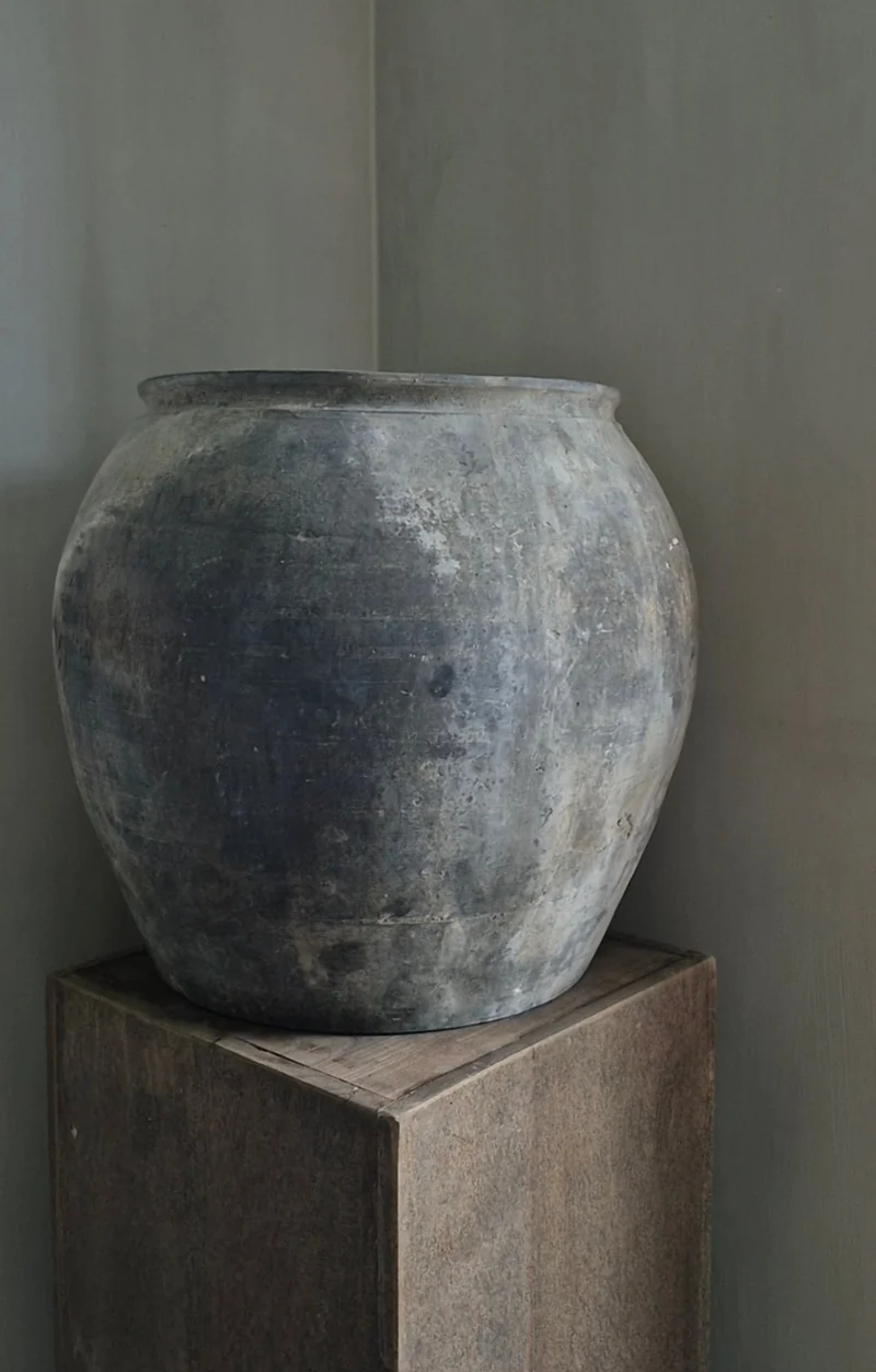 Grijze terracotta kruik XXL (nr 2)