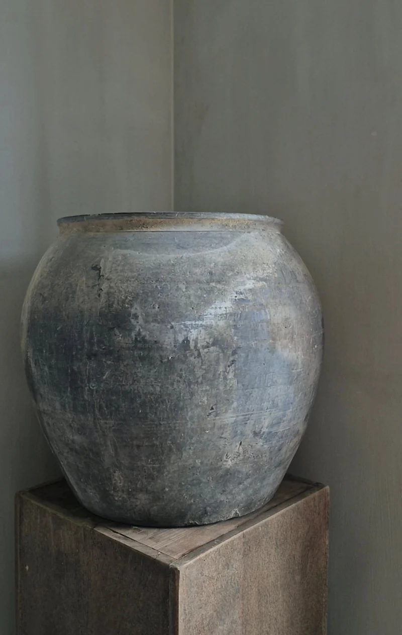 Grijze terracotta kruik XXL (nr 2)