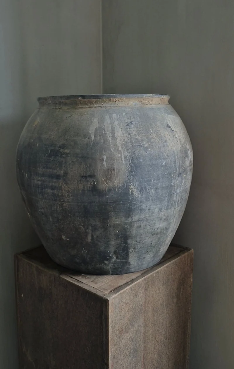 Grijze terracotta kruik XXL (nr 2)