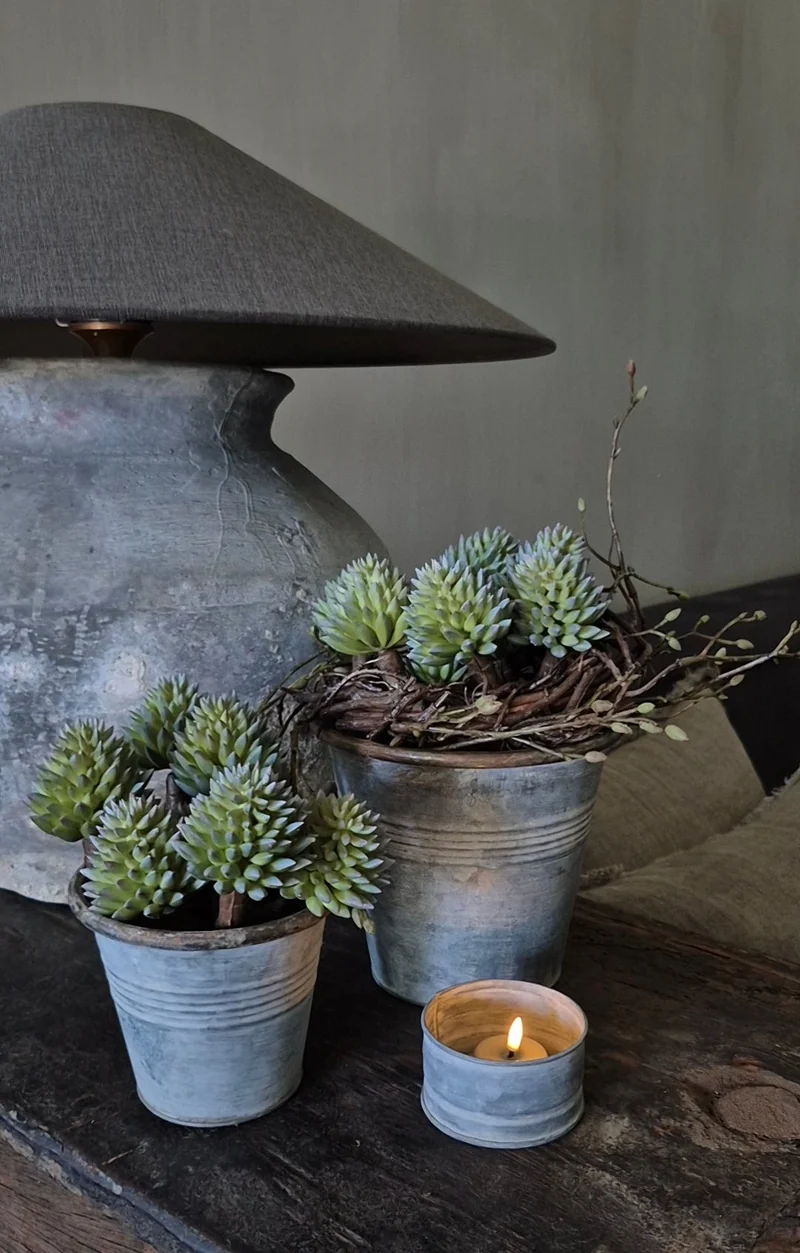 Kunst vetplant sedum groen UV
