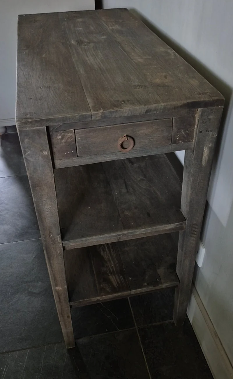 Wandtafel 2 laden met 2 legplanken 80x85x40cm