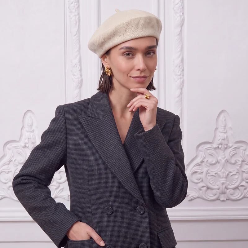 Traditionelles Frauen-Barett aus 100% Wolle | La Parisienne