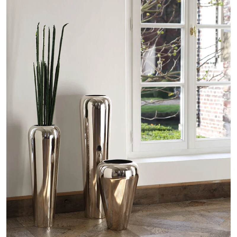 TUTZI Vase silberfarben