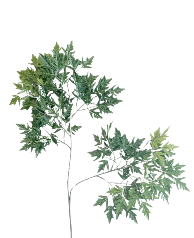Künstliches Blatt Ming Aralia 50 cm grün feuerhemmend