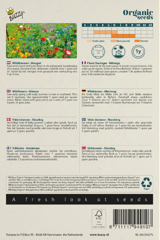 Wildblumen Saatgutmischung BIO