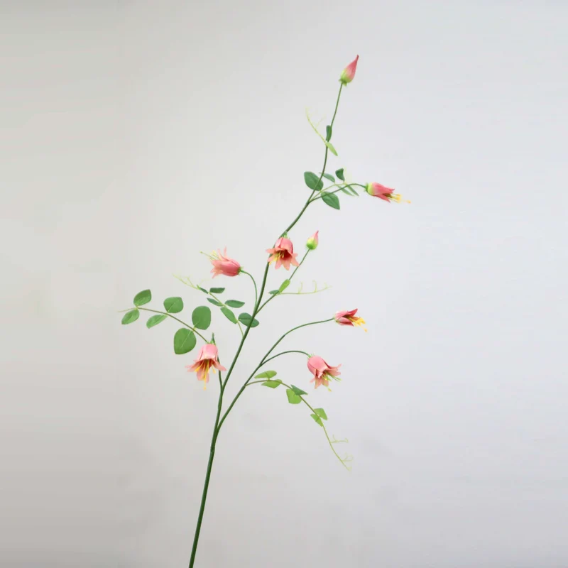 Künstliche Clematis-Blüten, 105 cm, Seidenstoff, Einzelstiel mit 8 Blüten, für Zuhause, Hochzeiten, Geschäftsräume