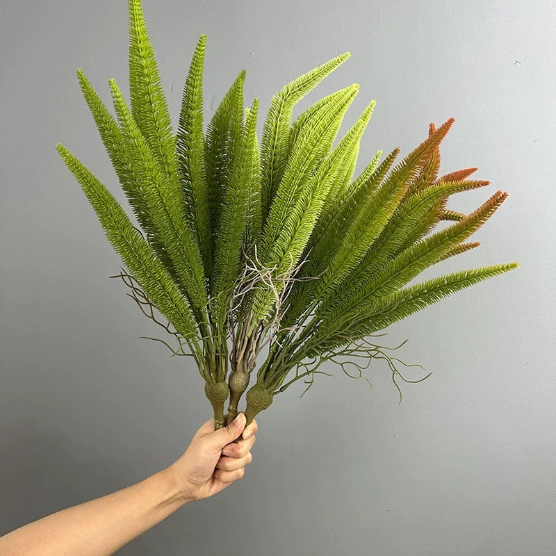 Künstliche Federngras-Pflanze, 50 cm, PE/PVC, Persischer Farn, für Innen- und Außenbereich, ohne Blumentopf