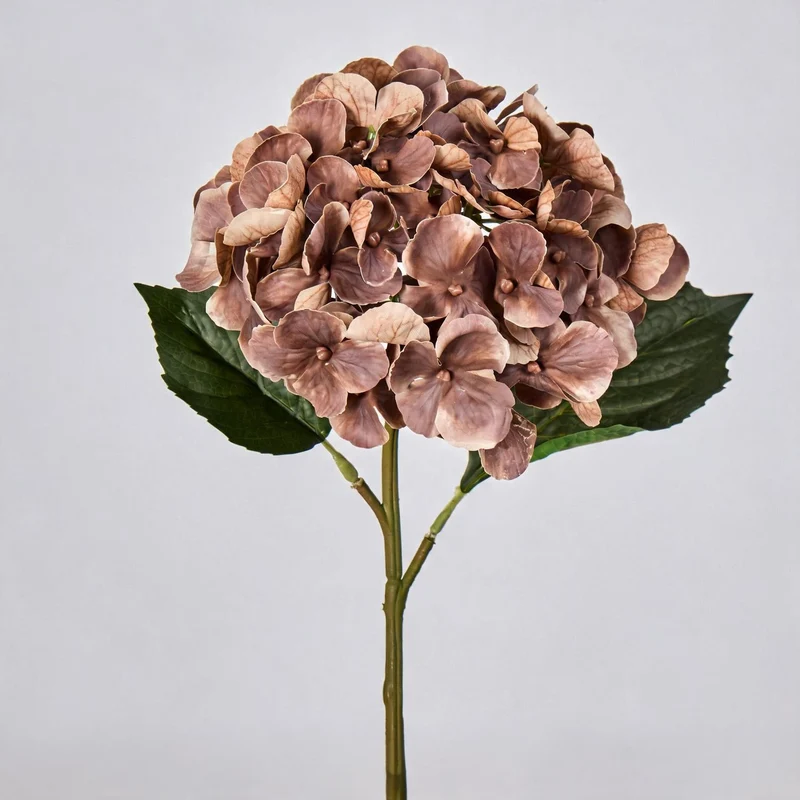 Künstliche Hortensie Einzelstiel 40 cm, 15 cm Blüte, Hochwertig für Hochzeit, Hotel, Dekoration, Gewerbe, Innenraum