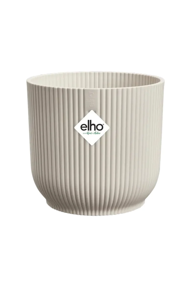 Blumentopf Elho Vibes Fold Rund 18 cm Leinenweiß