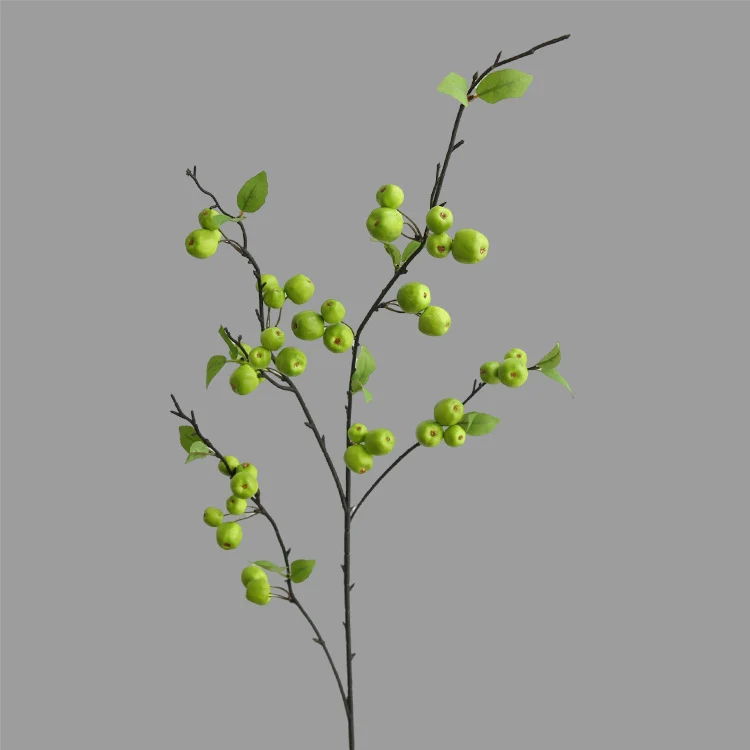 Künstliche Apfelblüte, Einzelstiel mit 36 Blüten, 105 cm lang, Seidenstoff, für Innenraum, Dekoration