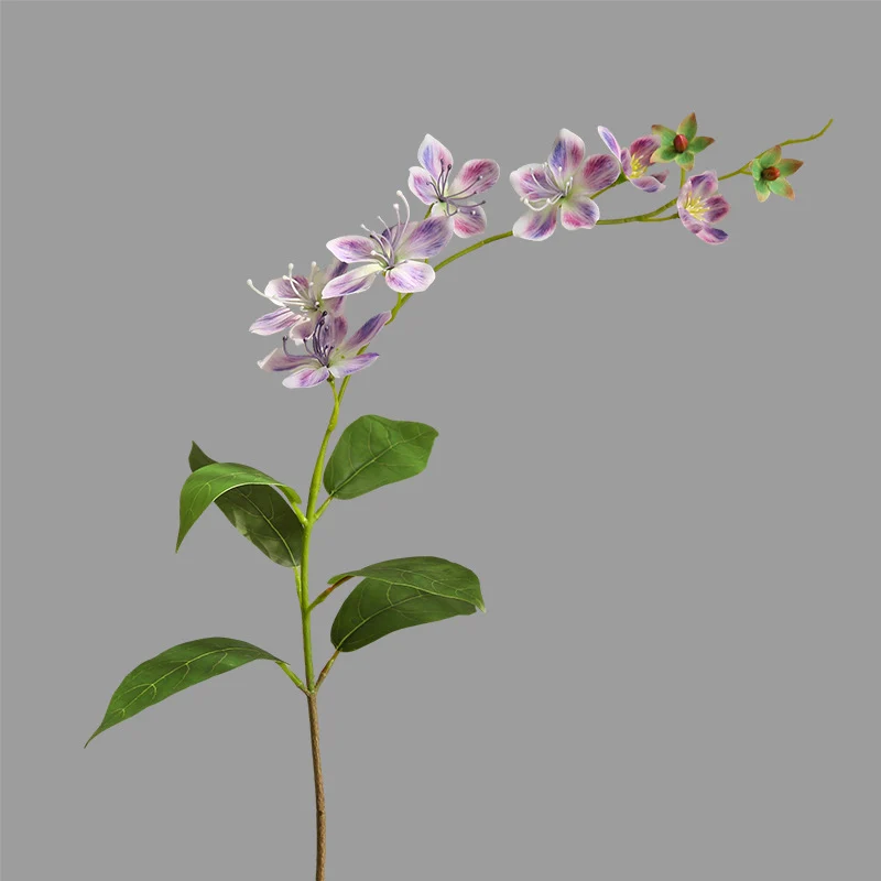 Künstliche Jasminblüten, 1 Stiel mit 9 Blüten, 80 cm, Seidenstoff, für Hochzeit, Innenraum, Schaufenster
